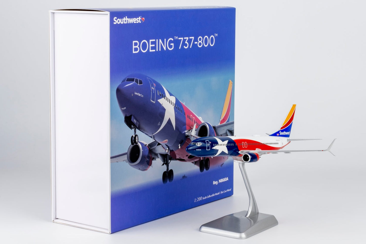 Pre-Order NG Models 8074 1:200 Southwest Airlines 737-800/w N8660A new "Lone Star One"