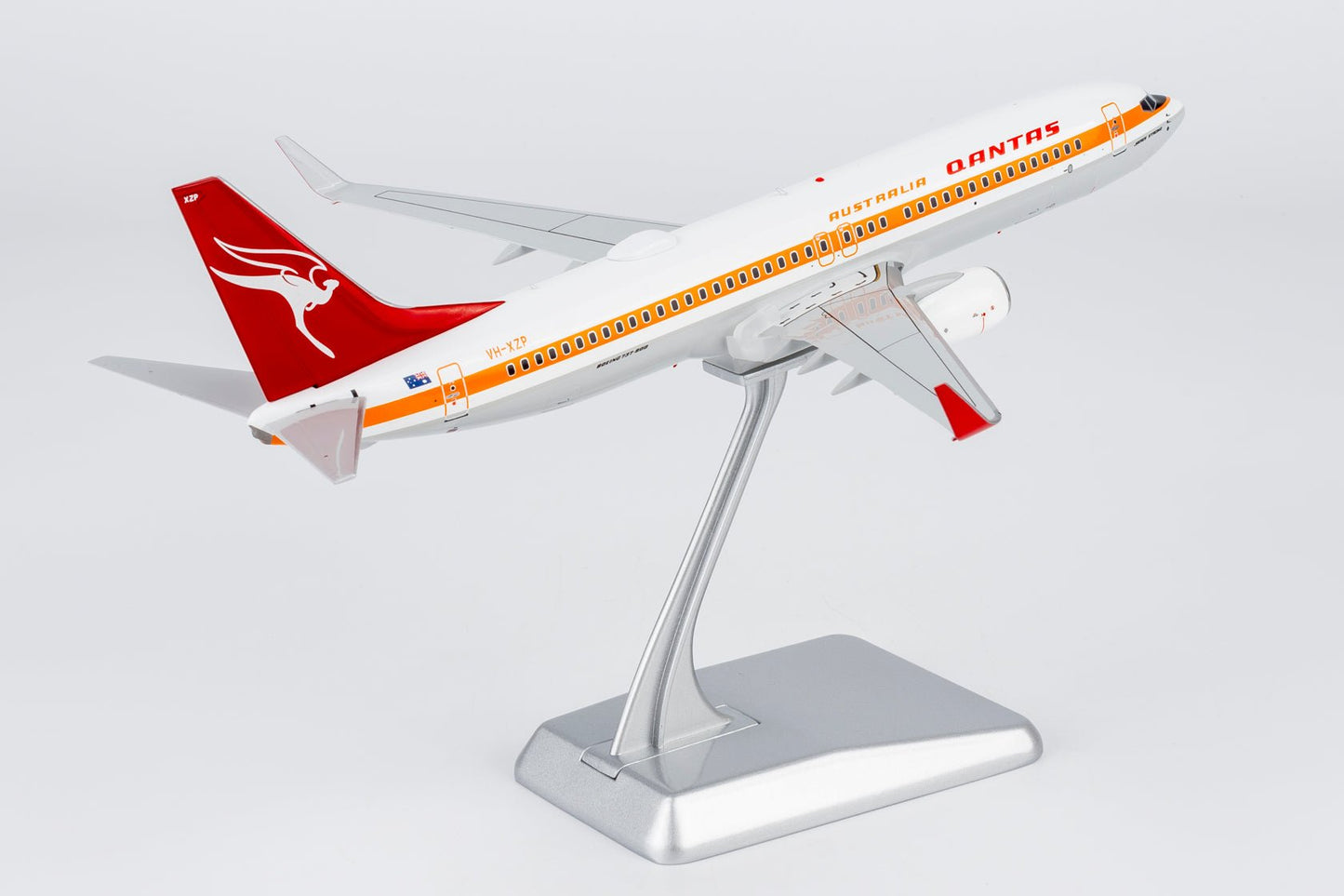 Pre-Order NG Models 8075 1:200 Qantas Airways 737-800/w VH-XZP retro 'Ochre' c/s, named 'James Strong