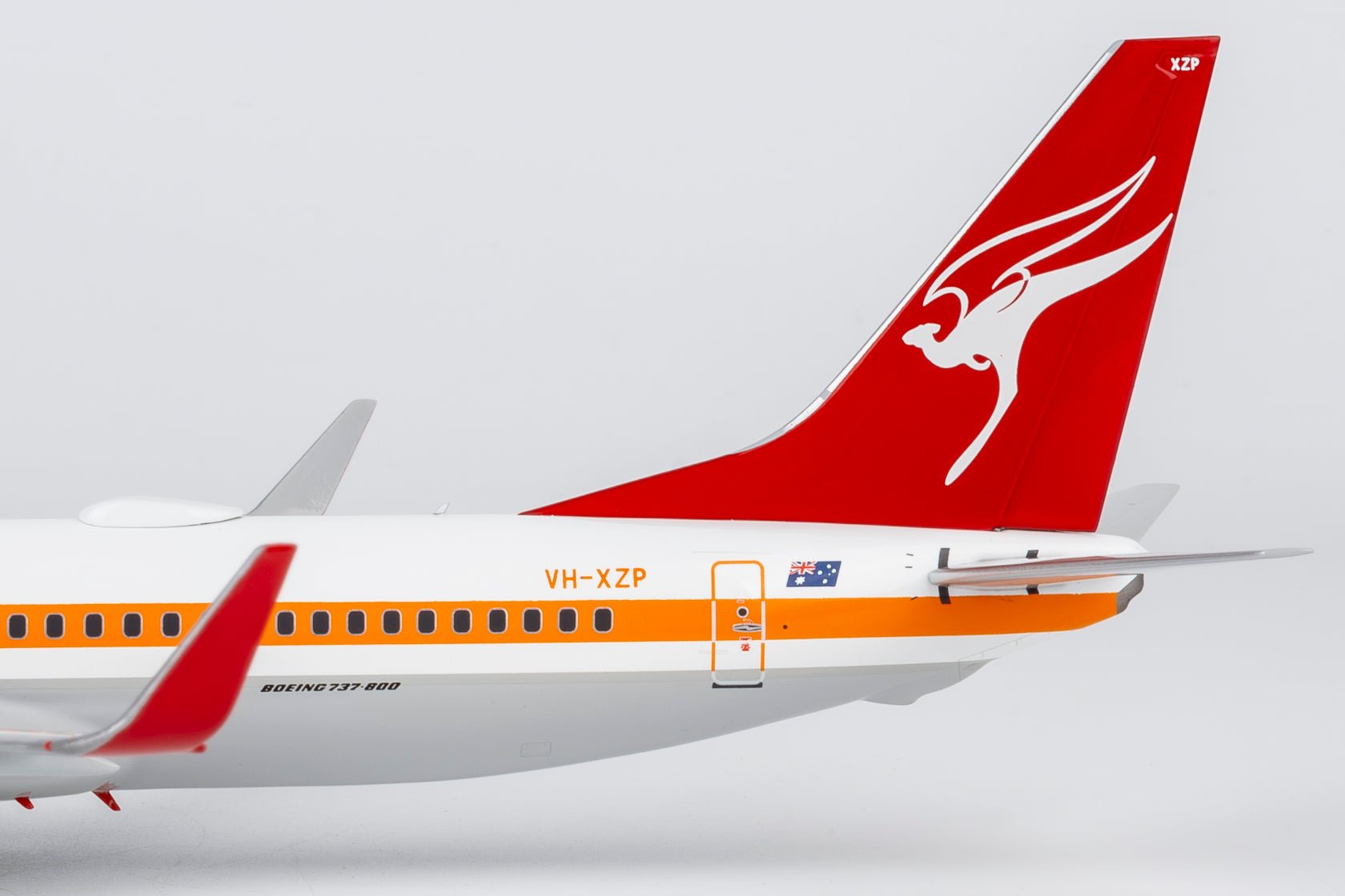 Pre-Order NG Models 8075 1:200 Qantas Airways 737-800/w VH-XZP retro 'Ochre' c/s, named 'James Strong