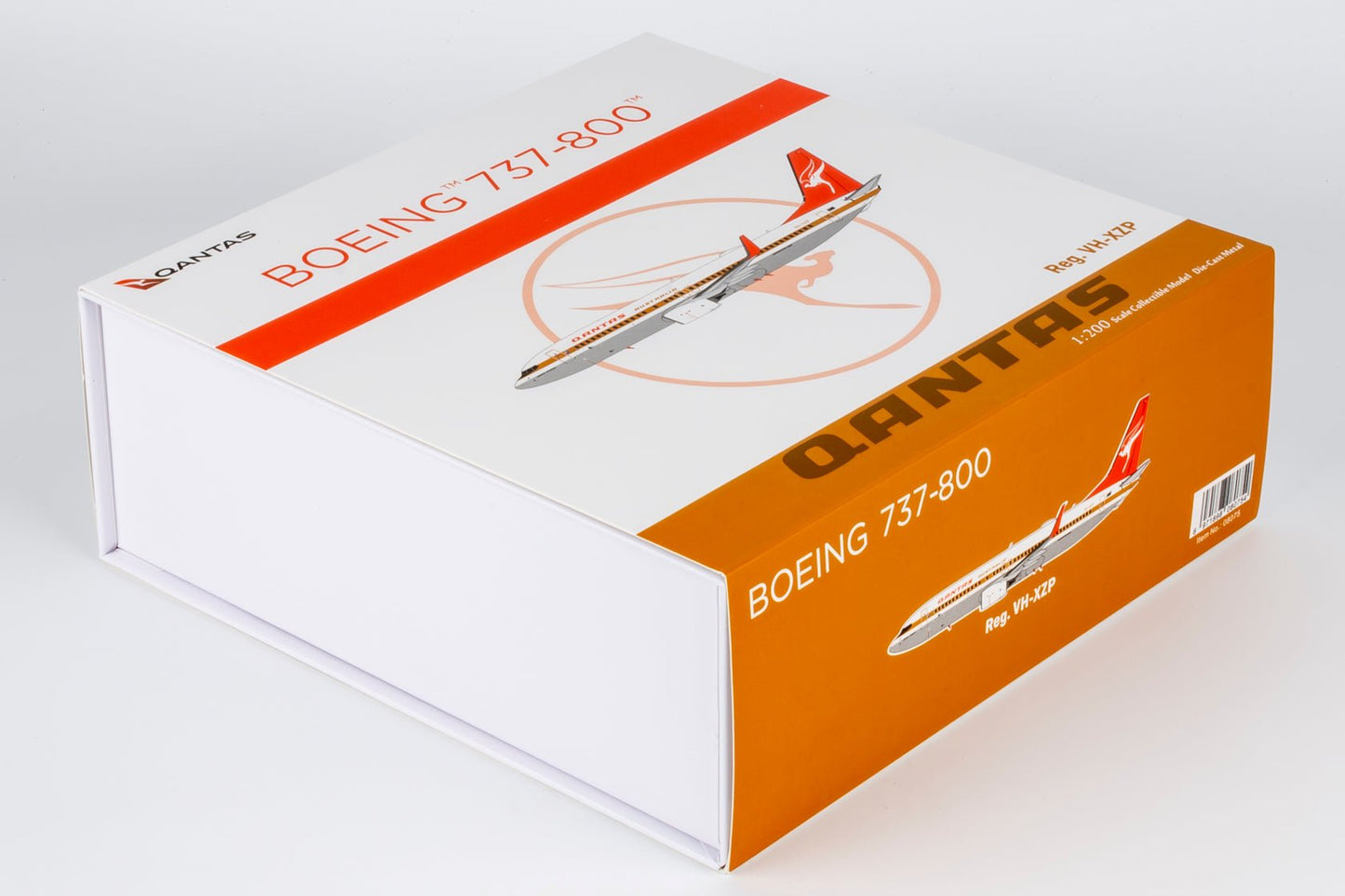 Pre-Order NG Models 8075 1:200 Qantas Airways 737-800/w VH-XZP retro 'Ochre' c/s, named 'James Strong