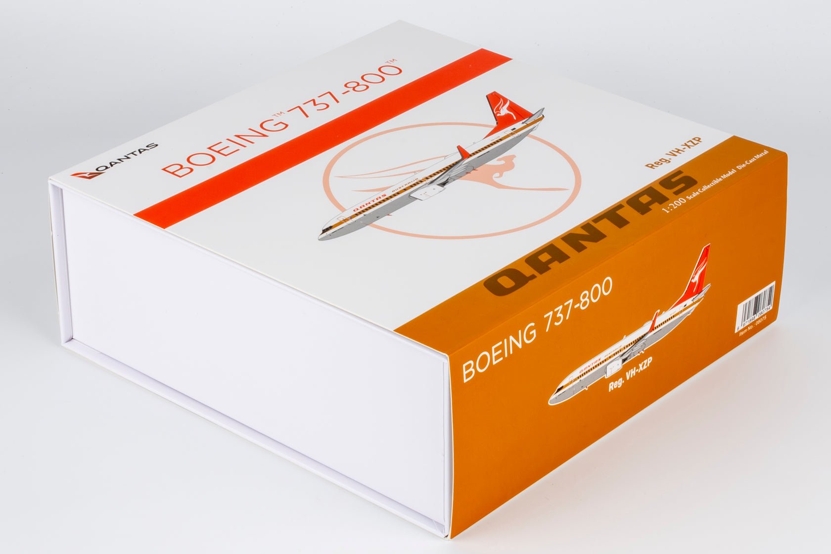 Pre-Order NG Models 8075 1:200 Qantas Airways 737-800/w VH-XZP retro 'Ochre' c/s, named 'James Strong