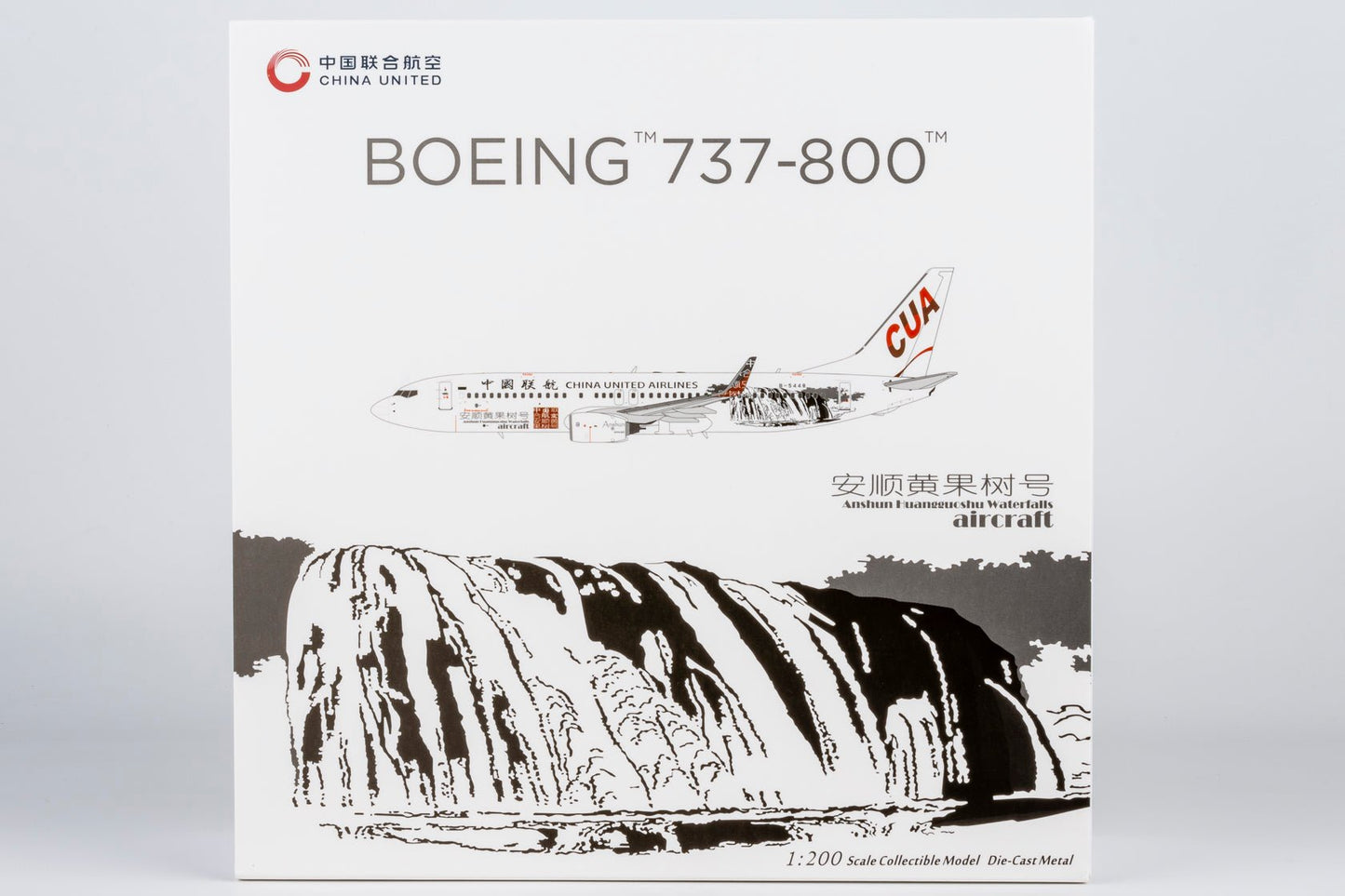 Pre-Order NG Models 8076 1:200 China United Airlines 737-800/w B-5448 Anshun Huangguoshu Waterfalls 安顺黄果树号