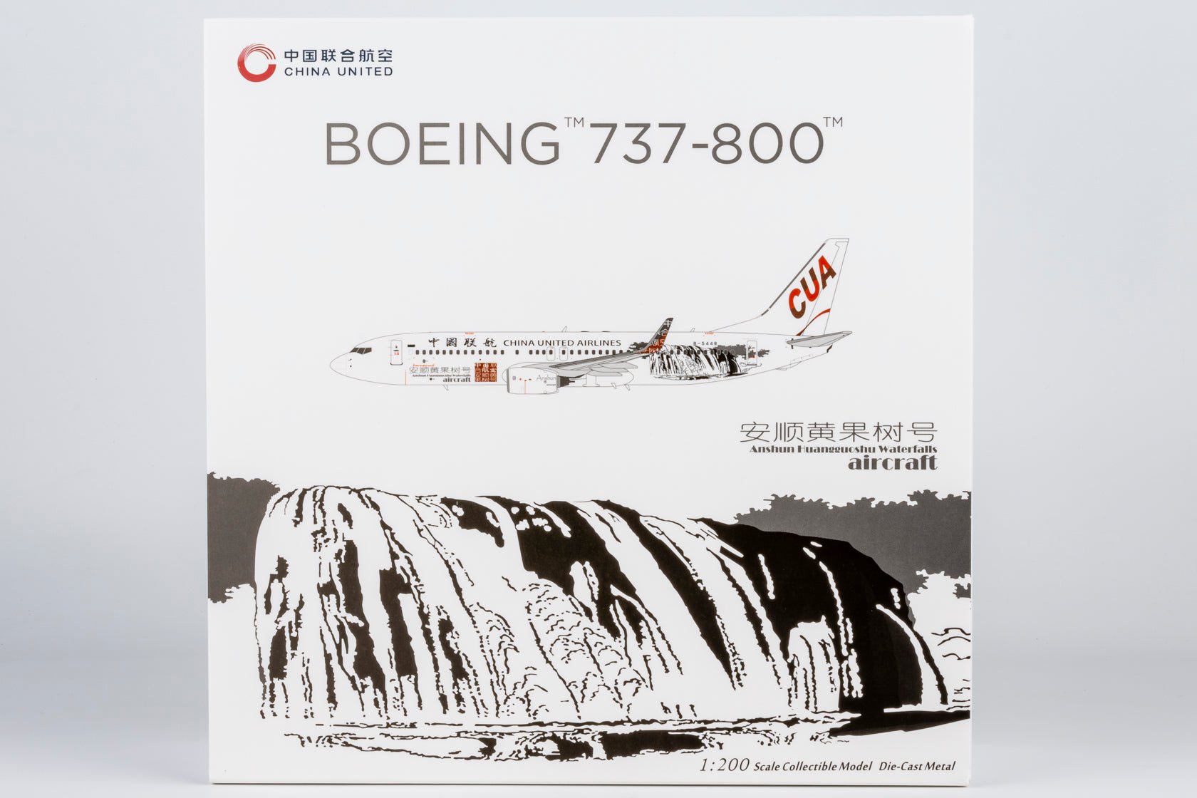 Pre-Order NG Models 8076 1:200 China United Airlines 737-800/w B-5448 Anshun Huangguoshu Waterfalls 安顺黄果树号