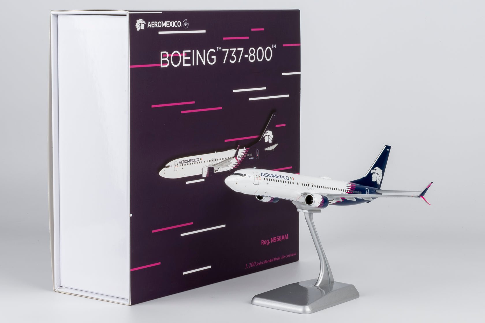 Pre-Order NG Models 8077 1:200 Aeromexico 737-800/w N958AM new paint with scimitar winglets