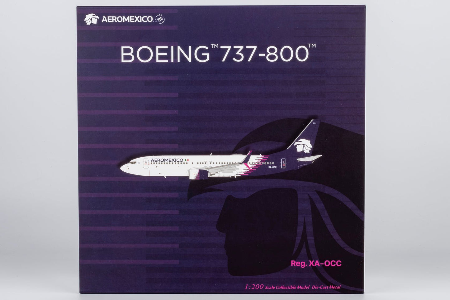 Pre-Order NG Models 8078 1:200 Aeromexico 737-800/w XA-OCC new paint with scimitar winglets