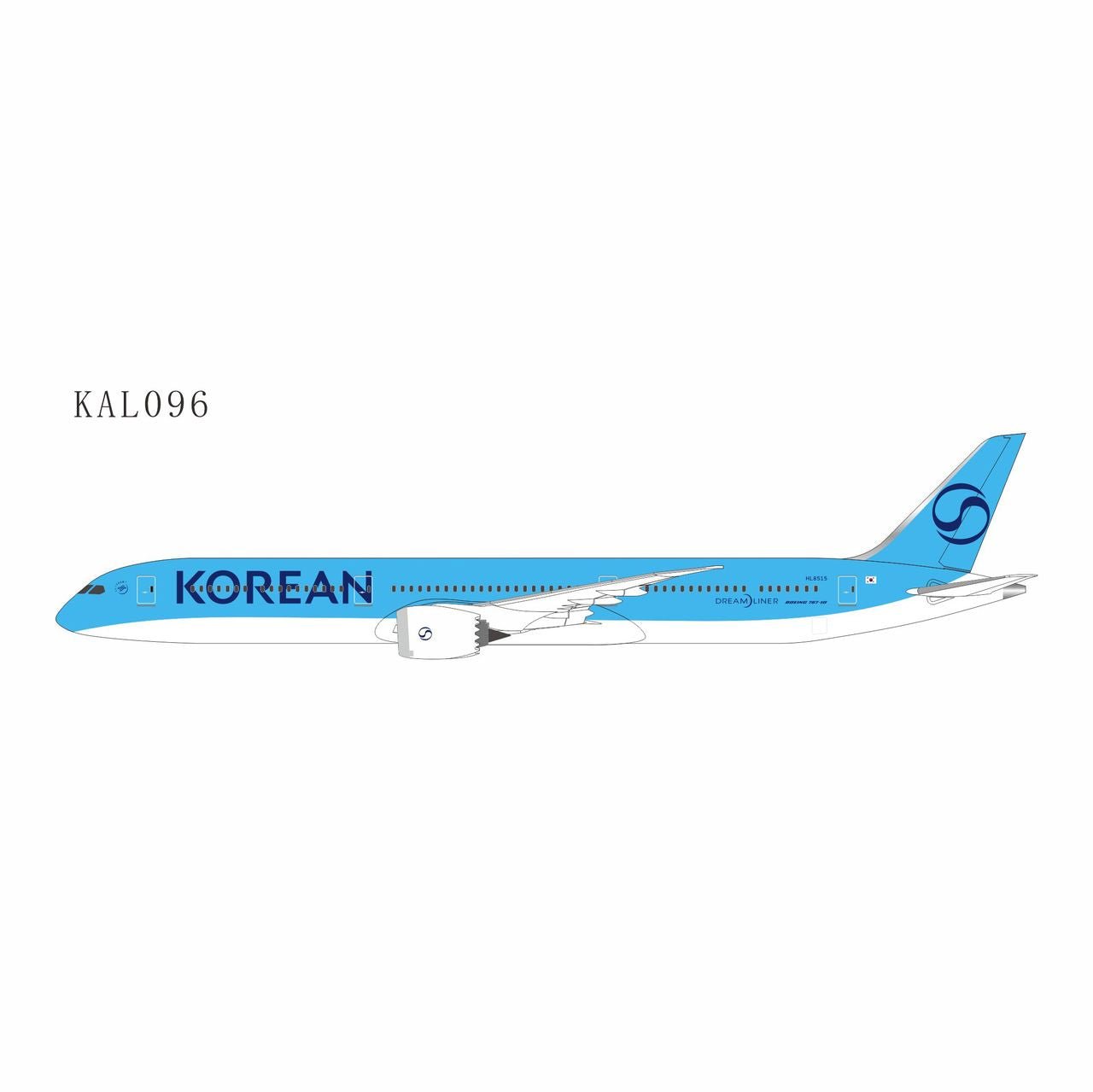 Pre - Order NG Models KAL096 1:400 Korean Air 787 - 10 Dreamliner HL8515 (2025's livery