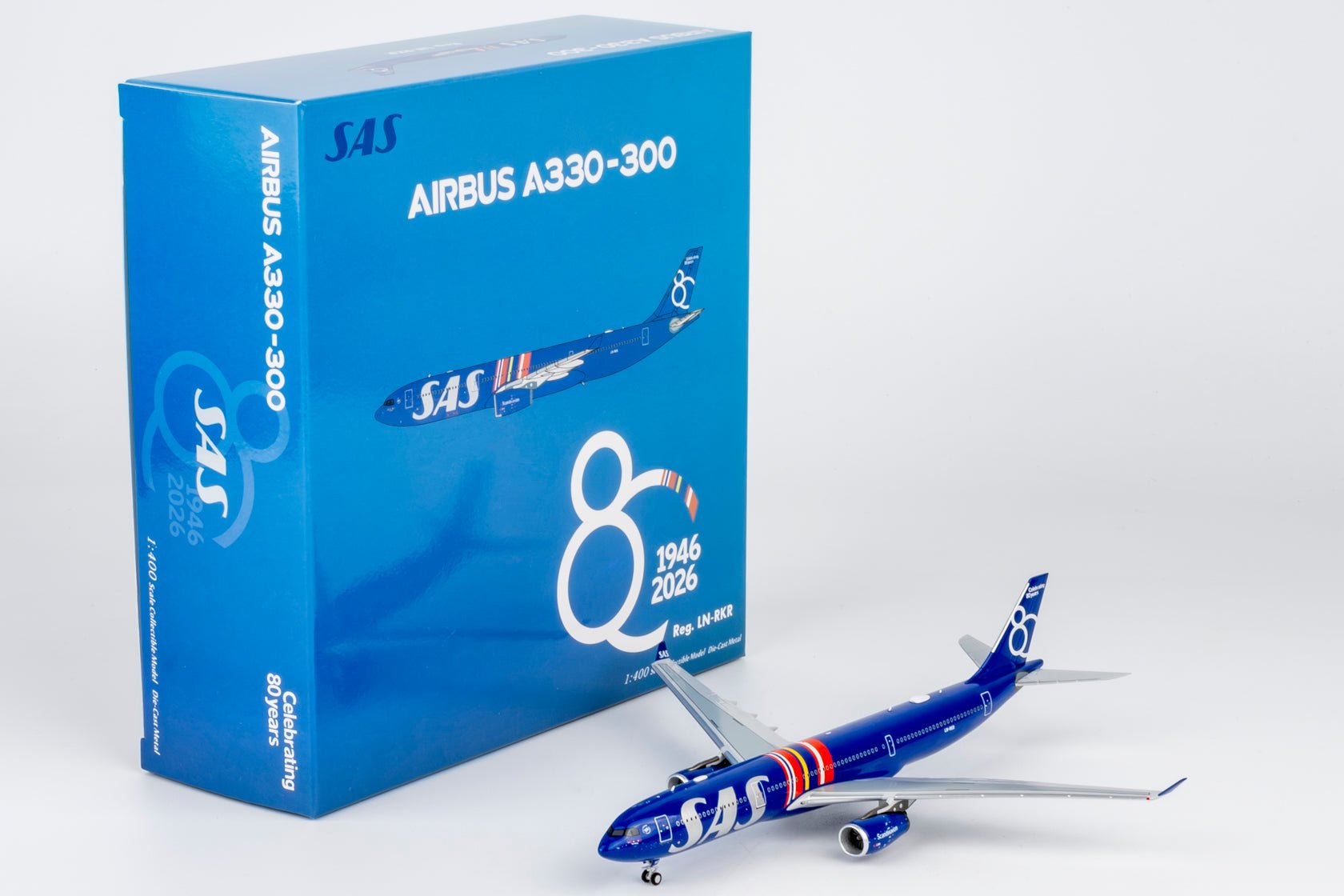 Pre-Order NG Models ULTIMATE 62088 1:400 SAS Scandinavian Airlines A330-300 LN-RKR (Celebrating 80 Years Livery)
