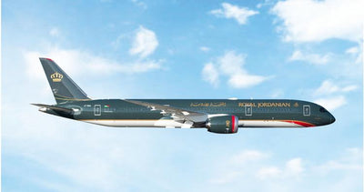 Pre - Order Phoenix Models 12091 1:400 Royal Jordanian B787 - 9 JY - RAB