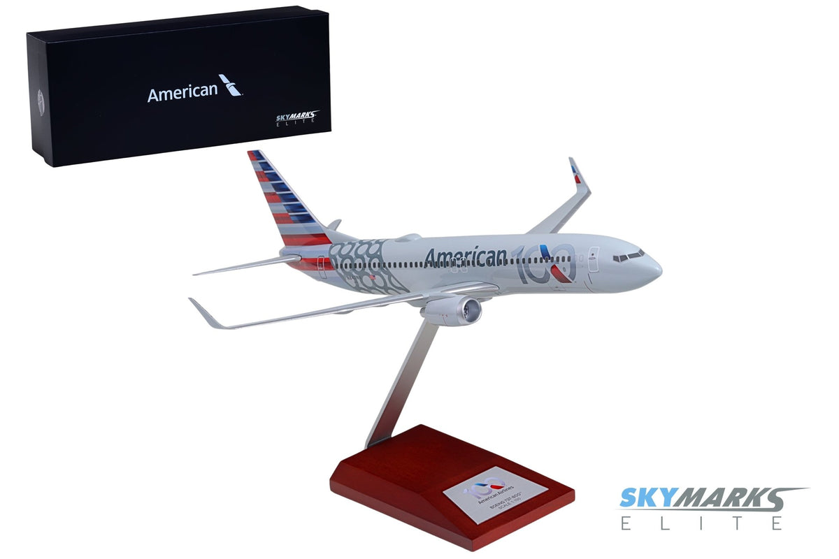 Pre-Order SkyMarks Elite SKR80100 1:100 Boeing 737-800 American Airlines 100th Anniversary N840NN