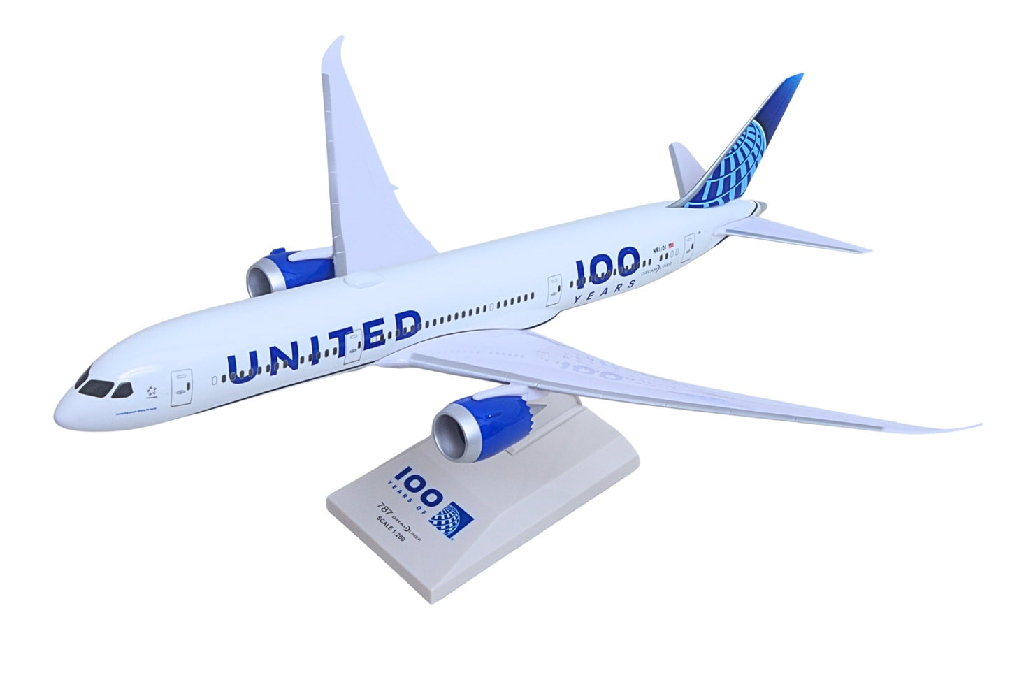 Pre - Order Skymarks SKR1178 1:200 United Airlines Boeing 787 - 9 "100 Years" Special Scheme N61101