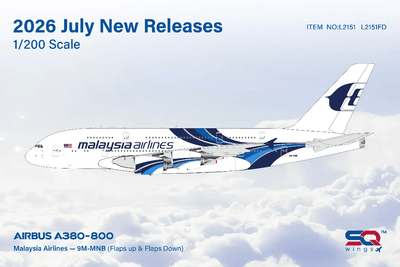 Pre - Order SQ Wings L2151FD 1:200 Malaysia Airlines A380 9M - MNB "Flaps Down"