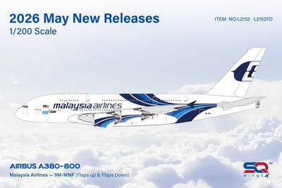 Pre - Order SQ Wings L2152 1:200 Malaysia Airlines A380 9M - MNF