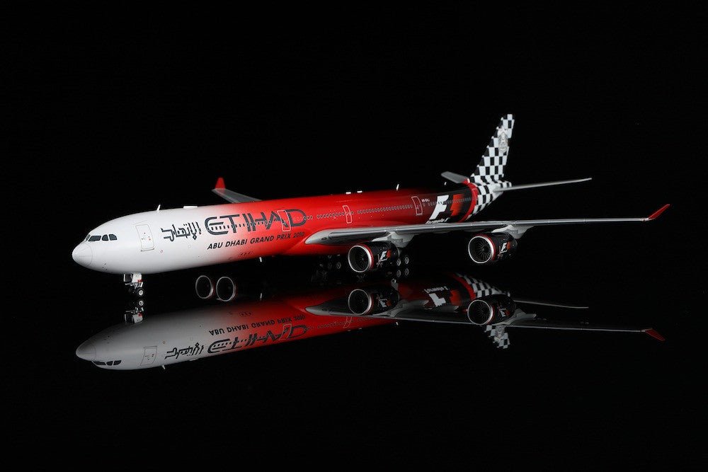Pre - Order SQ Wings L2166 1:200 Etihad Airways Airbus A340 - 600 A6 - EHJ "ABU DHABI GRAND PRIX 2010"