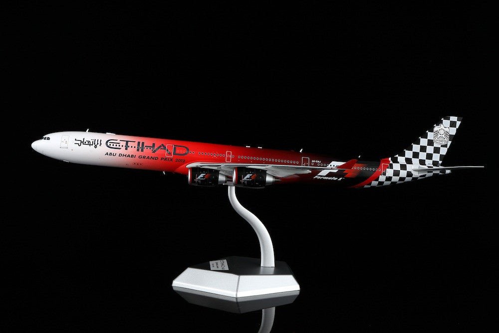 Pre - Order SQ Wings L2168 1:200 Etihad Airways Airbus A340 - 600 A6 - EHJ "ABU DHABI GRAND PRIX 2012"