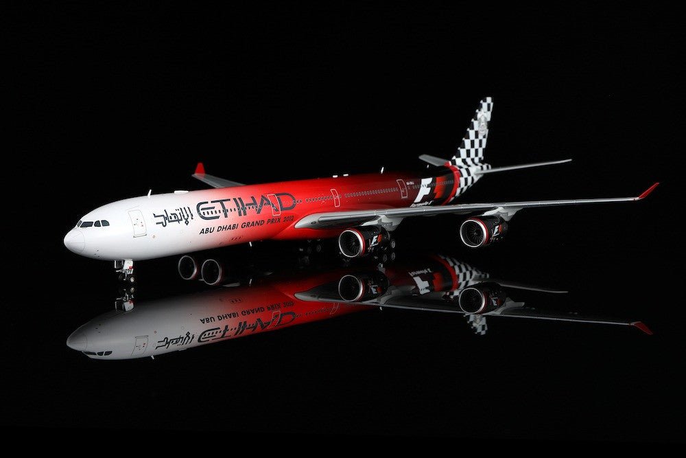 Pre - Order SQ Wings L2168 1:200 Etihad Airways Airbus A340 - 600 A6 - EHJ "ABU DHABI GRAND PRIX 2012"