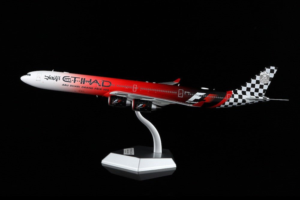 Pre - Order SQ Wings L2170 1:200 Etihad Airways Airbus A340 - 600 A6 - EHJ "ABU DHABI GRAND PRIX 2014"