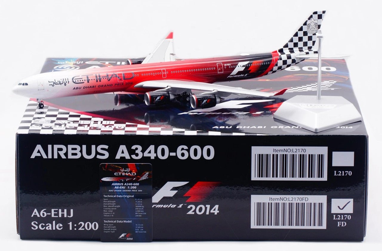 SQ Wings L2170FD 1:200 Etihad Airways Airbus A340-600 A6-EHJ ABU DHABI ...