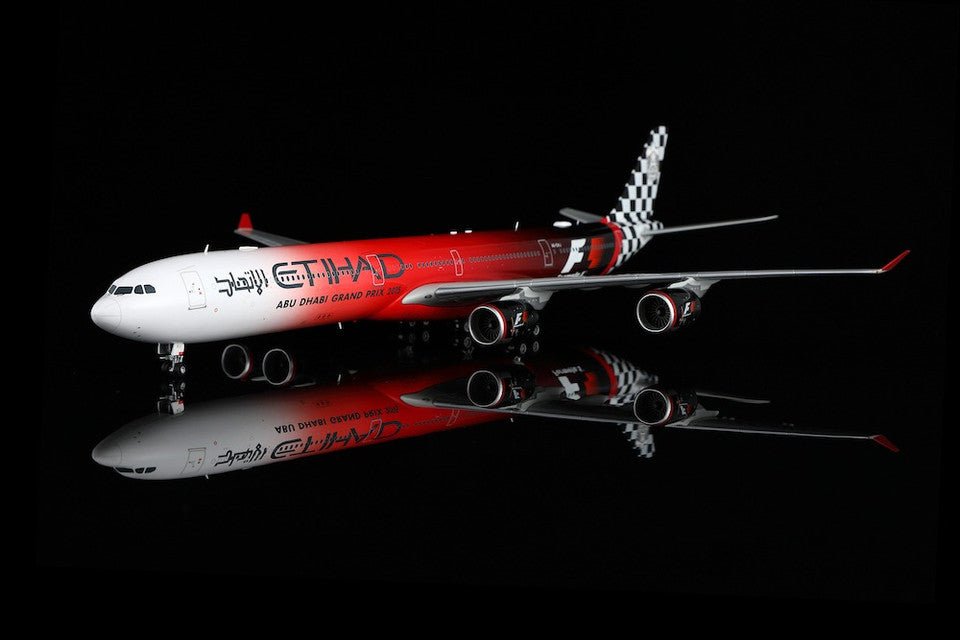 Pre - Order SQ Wings L2171 1:200 Etihad Airways Airbus A340 - 600 A6 - EHJ "ABU DHABI GRAND PRIX 2015"