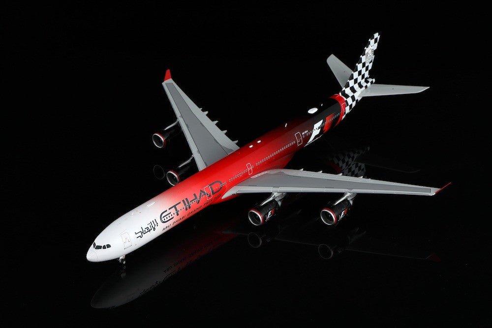 Pre - Order SQ Wings L2171 1:200 Etihad Airways Airbus A340 - 600 A6 - EHJ "ABU DHABI GRAND PRIX 2015"