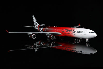 Pre - Order SQ Wings L2171 1:200 Etihad Airways Airbus A340 - 600 A6 - EHJ "ABU DHABI GRAND PRIX 2015"
