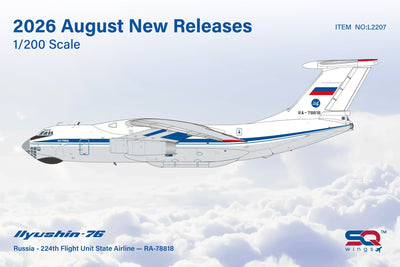 Pre-Order SQ Wings L2207 1:200 Russia 224th Flight Unit IL-76 RA-78818