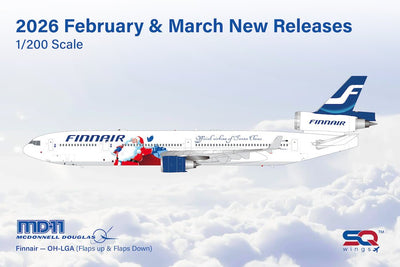 Pre - Order SQ Wings L2230 1:200 Finnair MD - 11 OH - LGA Official Airline of Santa Claus livery