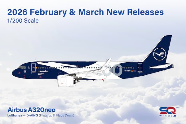 Pre - Order SQ Wings L2345 1:200 Lufthansa A320neo D - AING Lufthansa 100th Anniversary