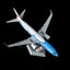 Pre-Order SQ Wings L2348 1:200 Japan Transocean Air B737-800 JA05RK Jinbei Jet