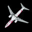 Pre-Order SQ Wings L2349 1:200 Japan Transocean Air B737-800 JA06RK Sakura Jimbei