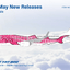 Pre - Order SQ Wings L2349FD 1:200 Japan Transocean Air B737 - 800 JA06RK Sakura Jimbei/"Flaps Down"