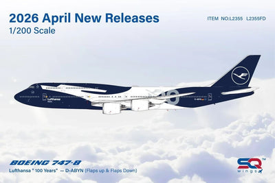 Pre - Order SQ Wings L2355 1:200 Lufthansa B747 - 8 D - ABYN