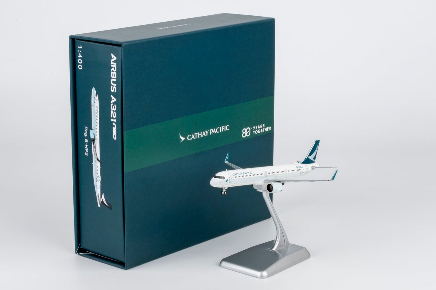 Pre-Order [ULTIMATE] NG Models 13164 1:400 Cathay Pacific Airways A321neo B-HPS "80 Years Together" sticker; Luxurious packaging