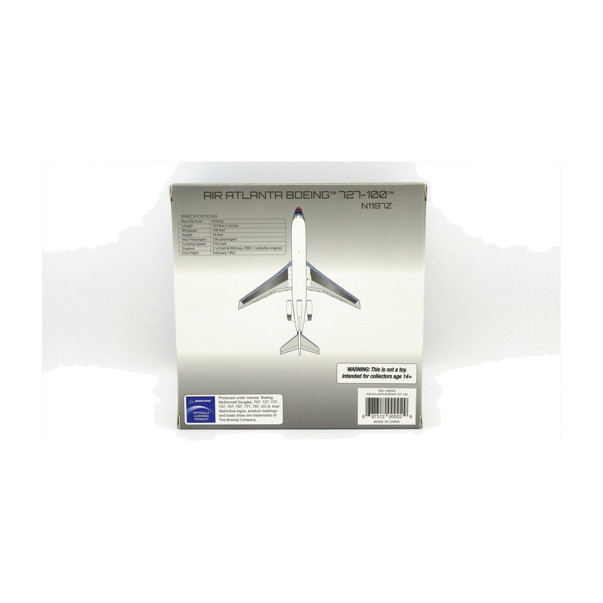 Pre-Order V1:400 400002 1:400 Air Atlanta Boeing 727-100 N1187Z