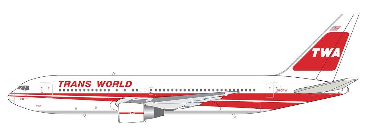 Pre - Order V1:400 400005 1:400 TRANS WORLD AIRLINES BOEING 767 - 200ER - N601TW