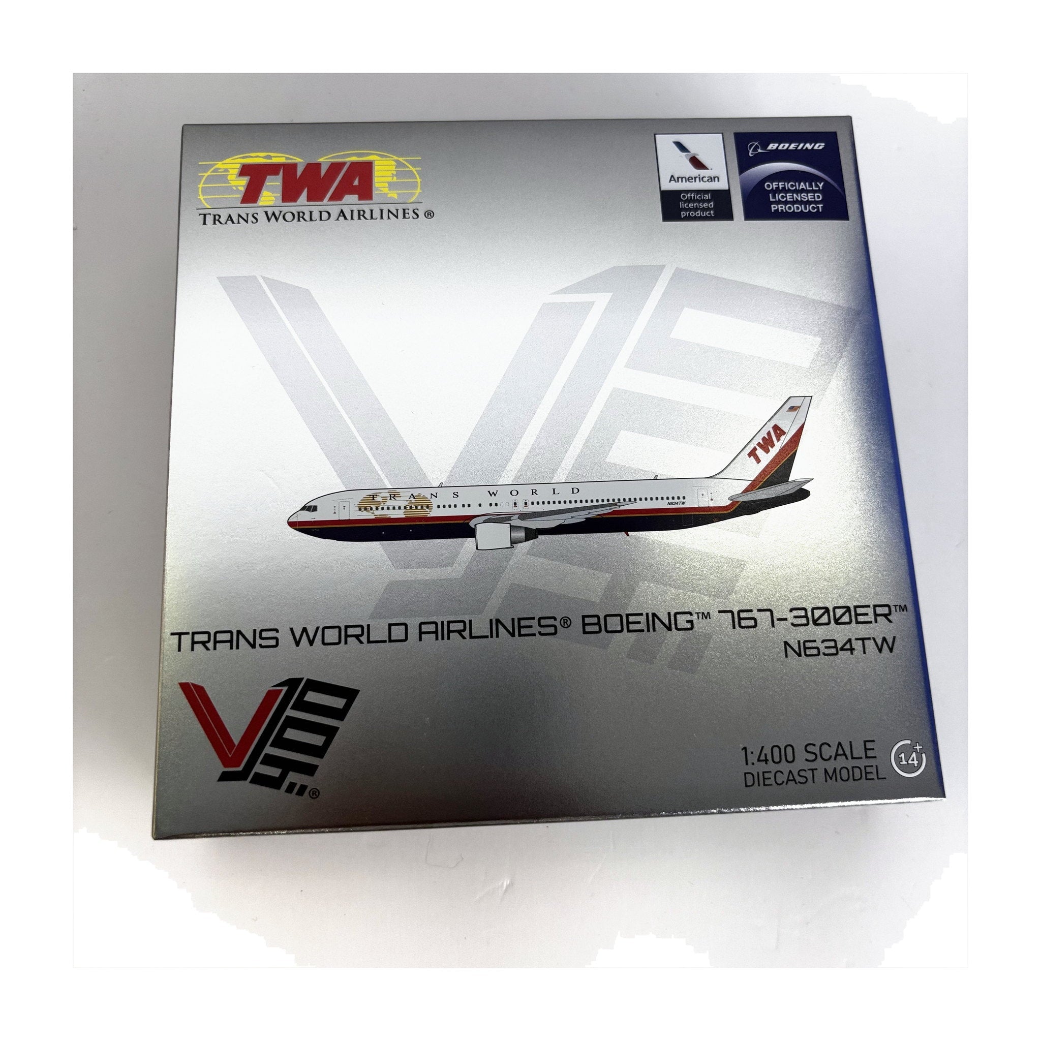 V1:400 400018 1:400 Trans World Airlines 767-300 Globe Scheme