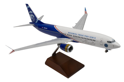SkyMarks Elite SKR8106 1:100 Alaska 737 MAX8 N806AK "Honoring Those Who Serve"