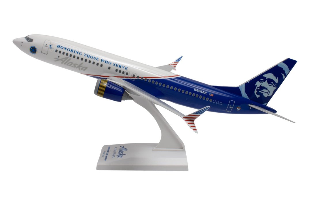 SkyMarks SKR1180 1:130 Alaska Veterans 737Max8 "Honoring Those Who Serve"