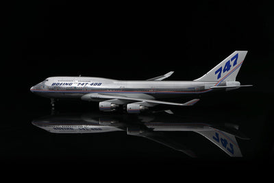 SQ Wings L2131FD 1:200 Boeing Company B747-400 N401PW House Livery with Full Polished Body "Flaps Down"