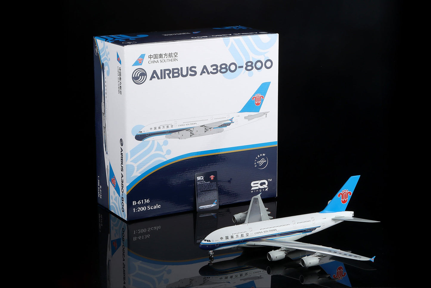 SQ Wings L2153FD 1:200 China Southern Airlines A380 B-6136 Flaps Down