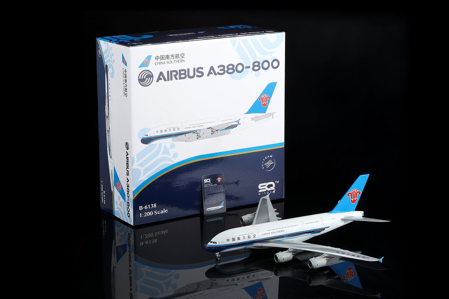 SQ Wings L2155FD 1:200 China Southern Airlines A380 B-6138 Flaps Down