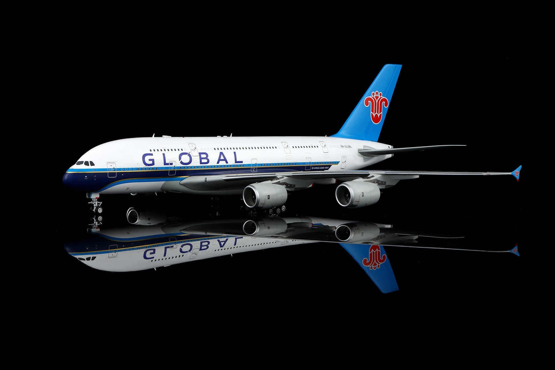 SQ Wings L2157FD 1:200 GLOBAL Airlines A380 9H-GLOBL Flaps Down