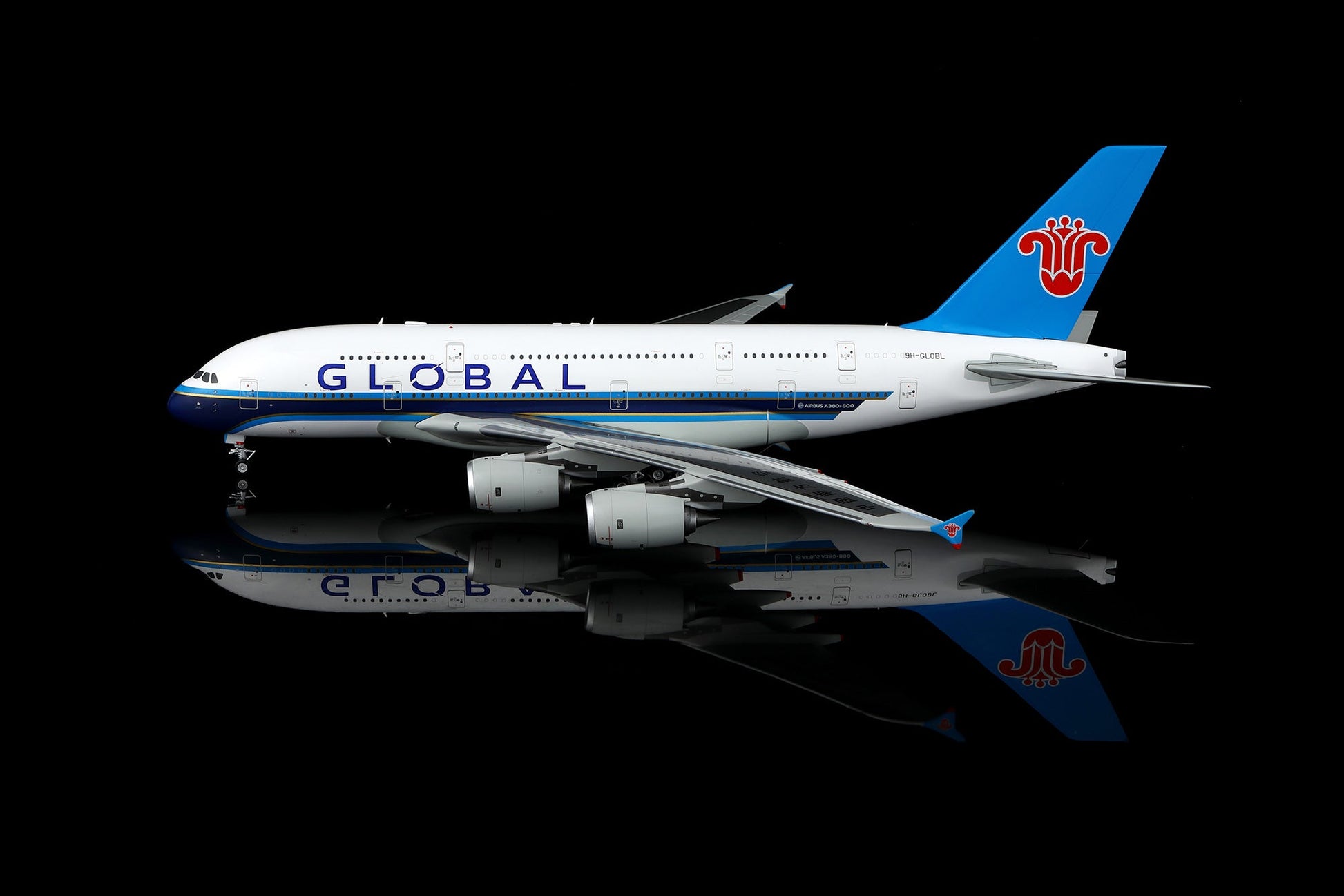 SQ Wings L2157FD 1:200 GLOBAL Airlines A380 9H-GLOBL Flaps Down