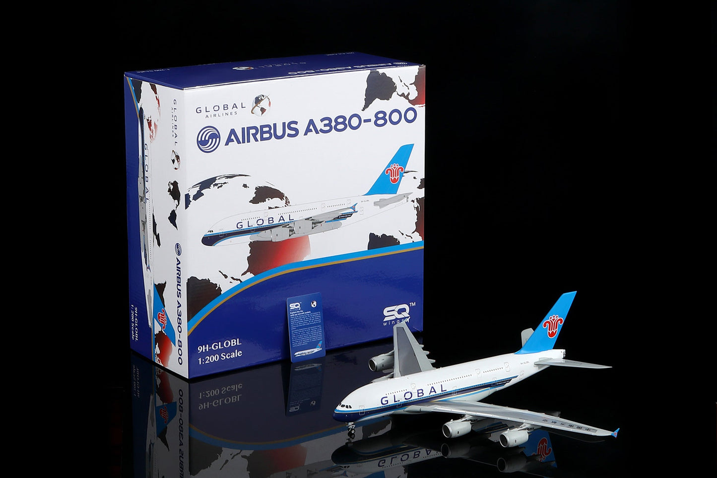 SQ Wings L2157FD 1:200 GLOBAL Airlines A380 9H-GLOBL Flaps Down