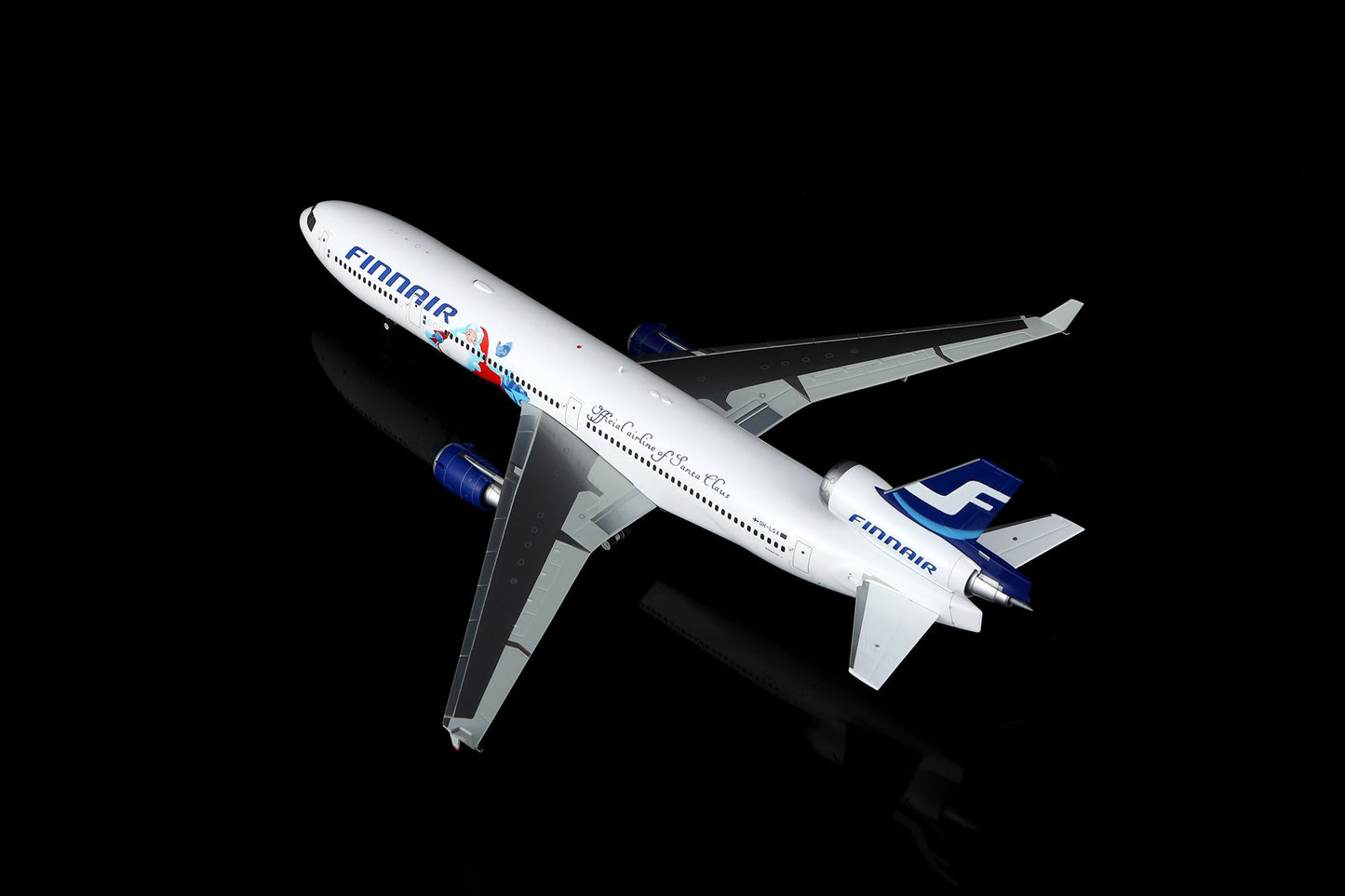 SQ Wings L2230FD 1:200 Finnair MD-11 OH-LGA Official Airline of Santa Claus livery Flaps Down