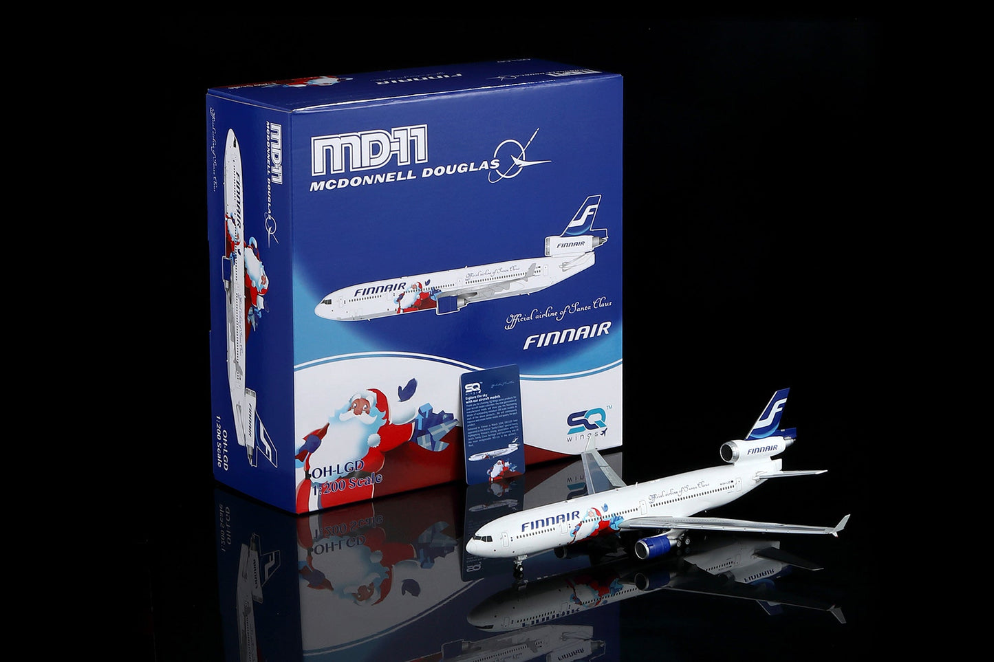 SQ Wings L2232FD 1:200 Finnair MD-11 OH-LGD Official Airline of Santa Claus livery Flaps Down