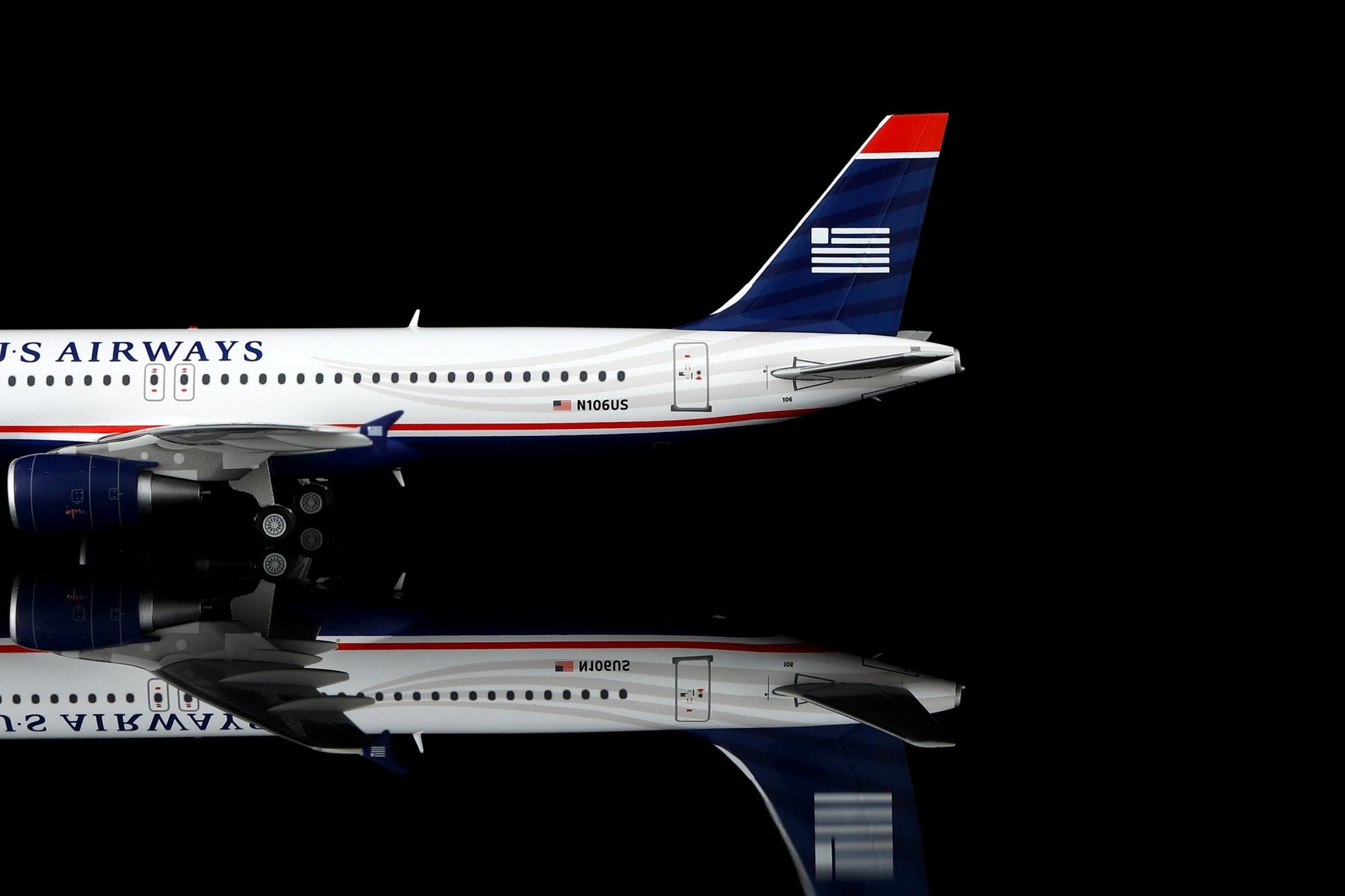 SQ Wings L2236FD 1:200 US Airways A320 N106US "Flaps Down"