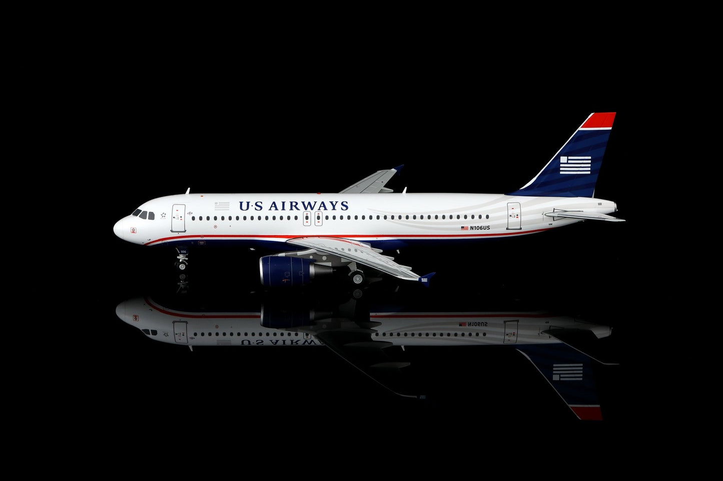 SQ Wings L2236FD 1:200 US Airways A320 N106US "Flaps Down"