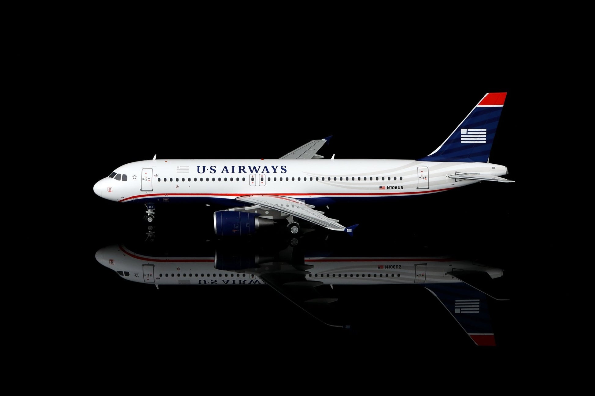 SQ Wings L2236FD 1:200 US Airways A320 N106US "Flaps Down"