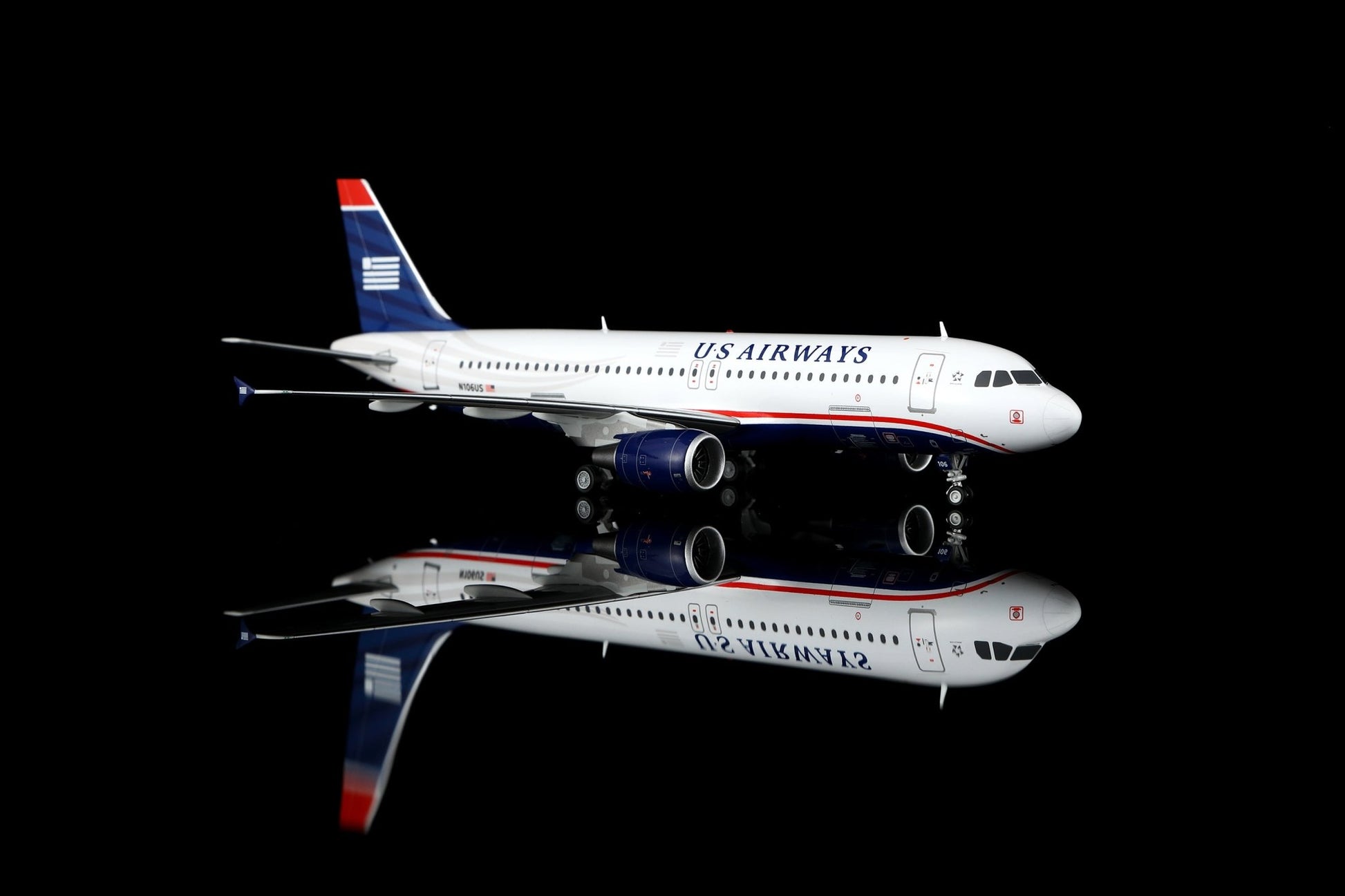 SQ Wings L2236FD 1:200 US Airways A320 N106US "Flaps Down"
