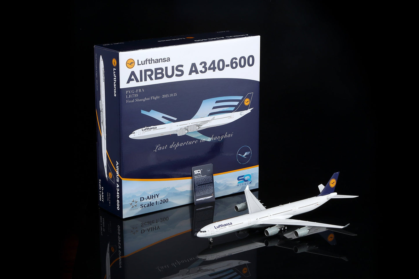 SQ Wings L2282FD 1:200 Lufthansa A340 - 600 D - AIHY "Flaps Down"